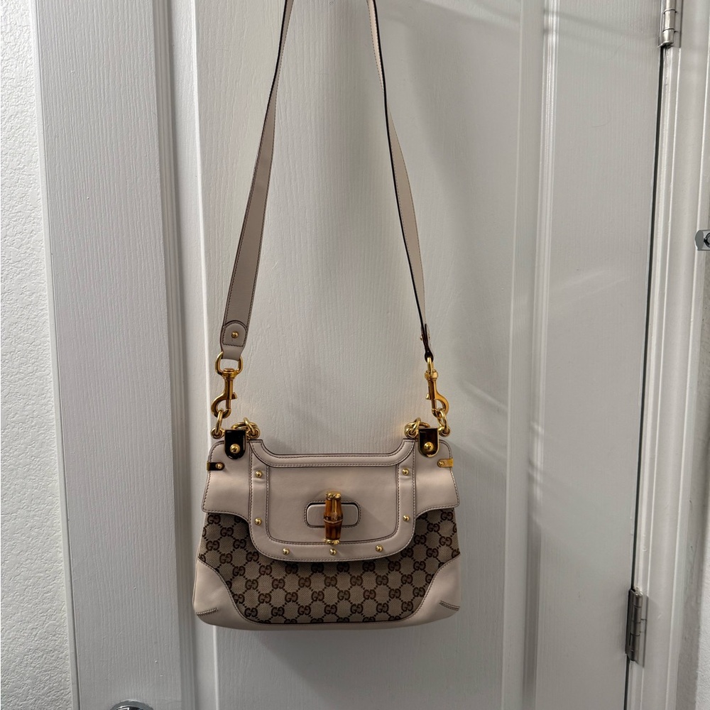 Gucci Monogram Beige and Brown Women's Bag